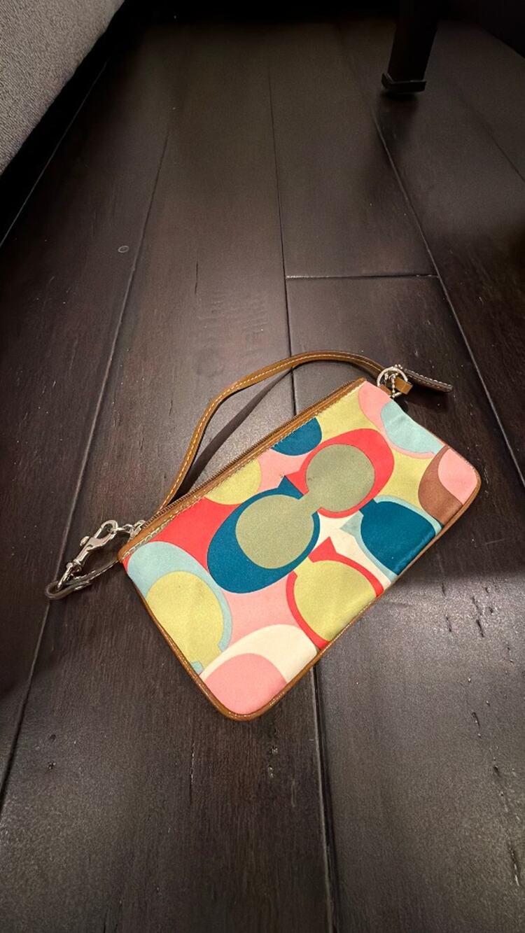 Coach Multicolor Wristlet Bag Purse